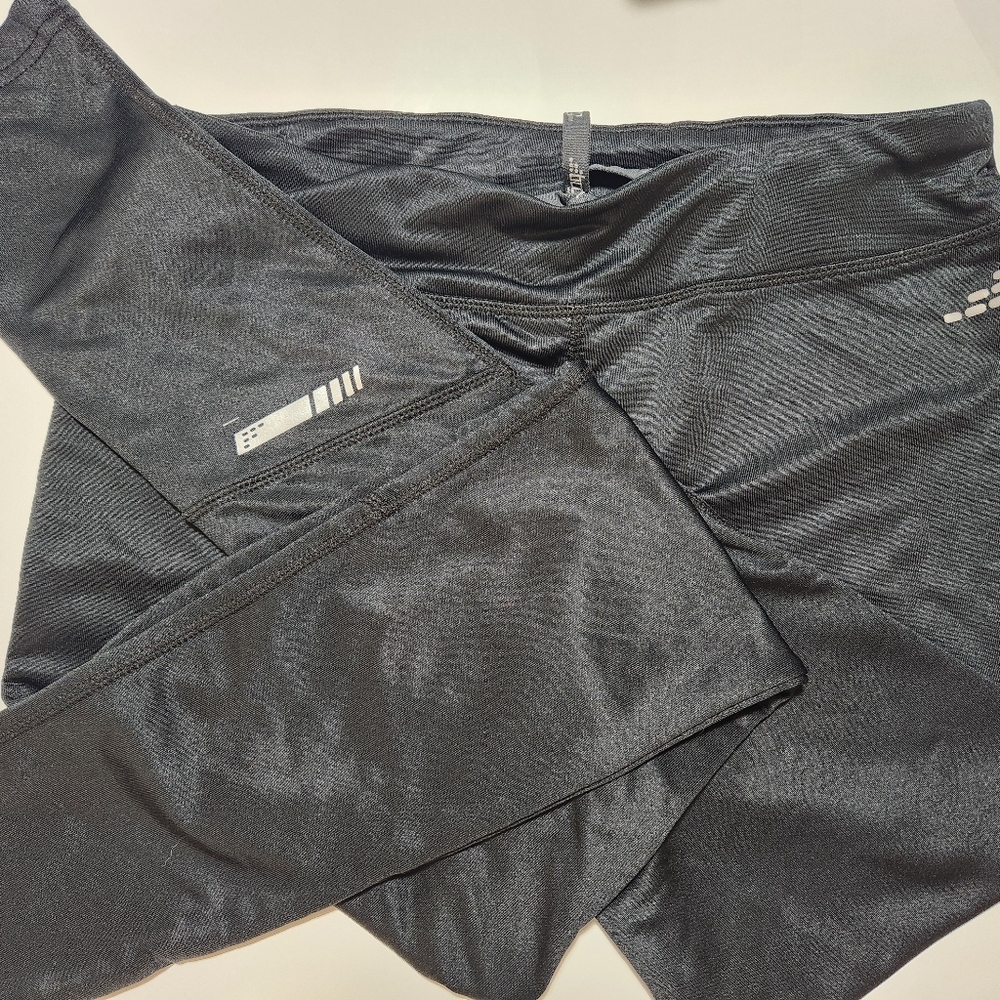 BCG Black Performance Leggings with Reflective Accents